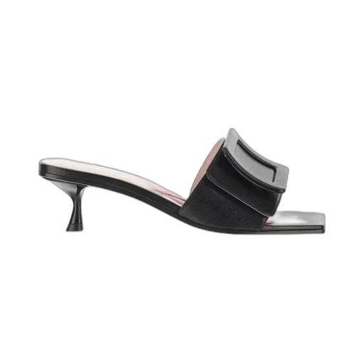 Square-Headed High-Heeled Sandals