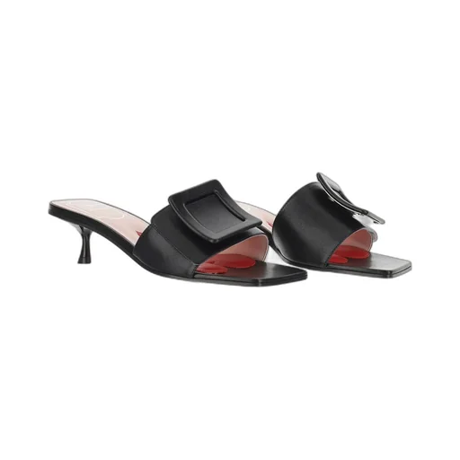 Square-Headed High-Heeled Sandals
