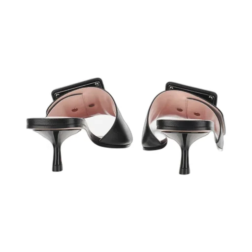 Square-Headed High-Heeled Sandals