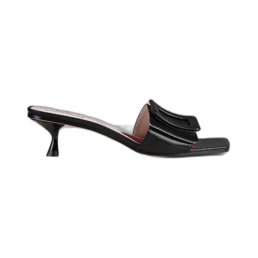 Square-Headed High-Heeled Sandals