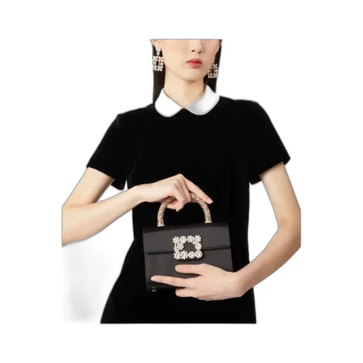 Embellished Foldover Top Tote Bag