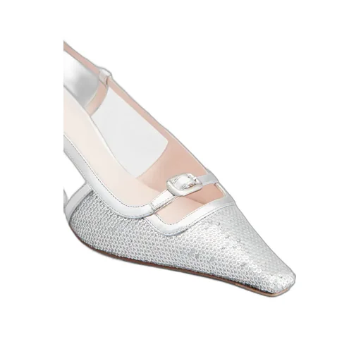 Mini Buckle Slingback Pumps