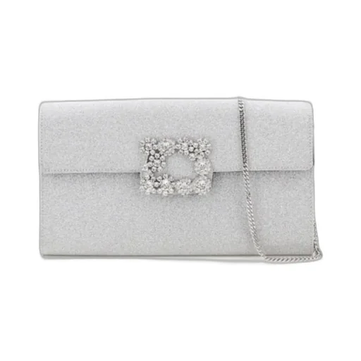 Flower Strass Buckle Clutch Bag