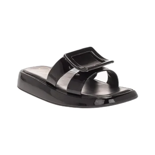 Slide Button-Down Sandals