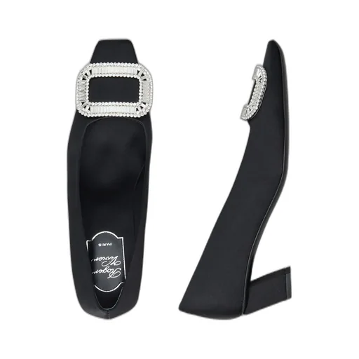 Belle Vivier Pilgrim Buckle Embellished Pumps