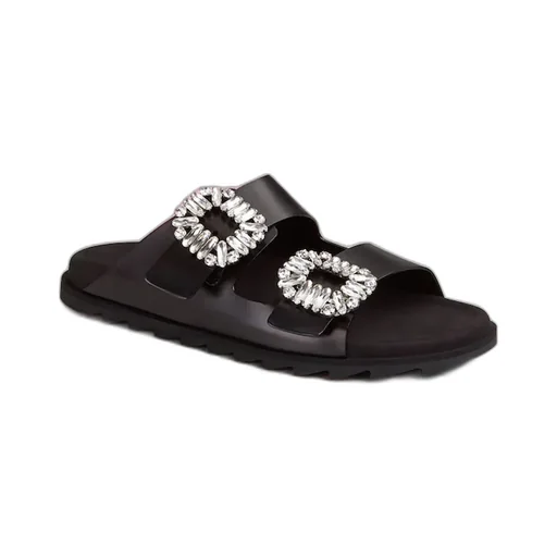 Slidy Viv' Buckle Open Toe Mules