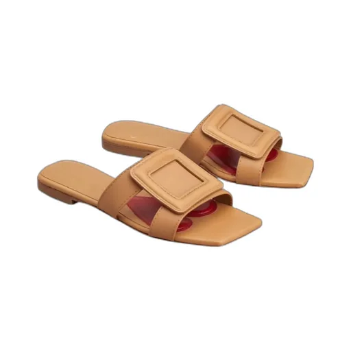 Stitching Buckle Mules
