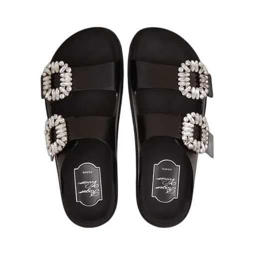 Slidy Viv' Buckle Open Toe Mules
