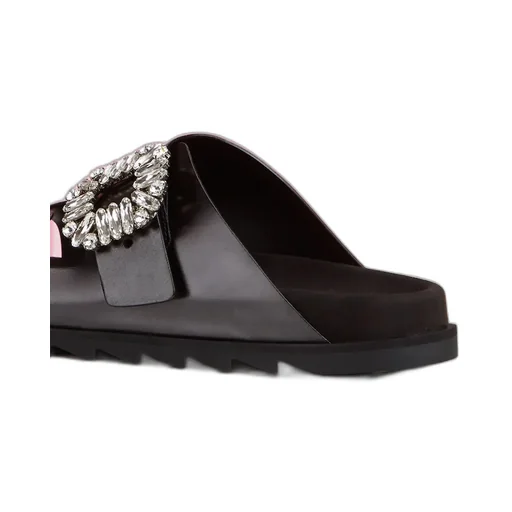 Slidy Viv' Buckle Open Toe Mules