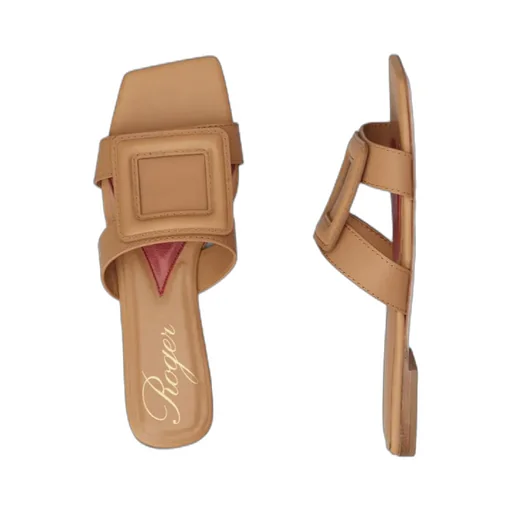 Stitching Buckle Mules