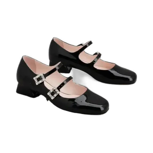 TrÉS Vivier Strass Buckle Mini Babies Ballerinas