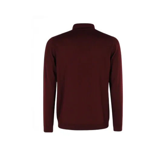 Long Sleeve Ribbed Polo Shirt