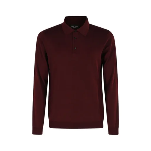 Long Sleeve Ribbed Polo Shirt