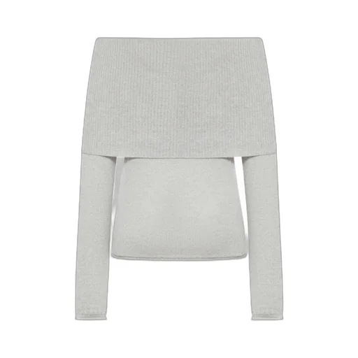 Ribbed Boat-Neck Sweater