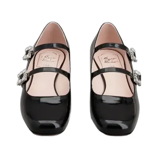 TrÉS Vivier Strass Buckle Mini Babies Ballerinas
