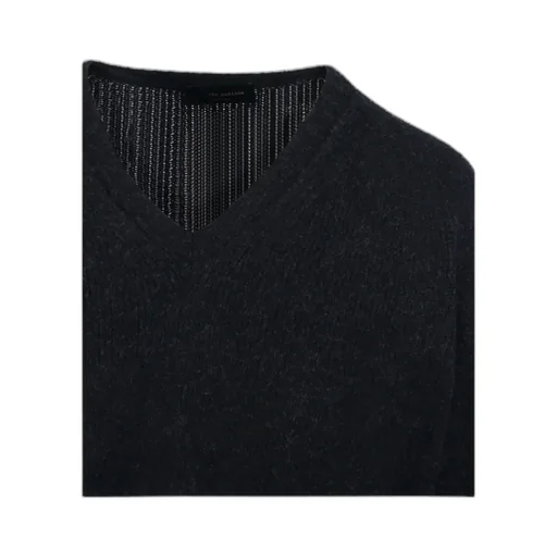 V-Neck Ribbed Sweater