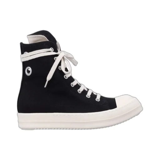 Side Zipped Lace-Up Sneakers