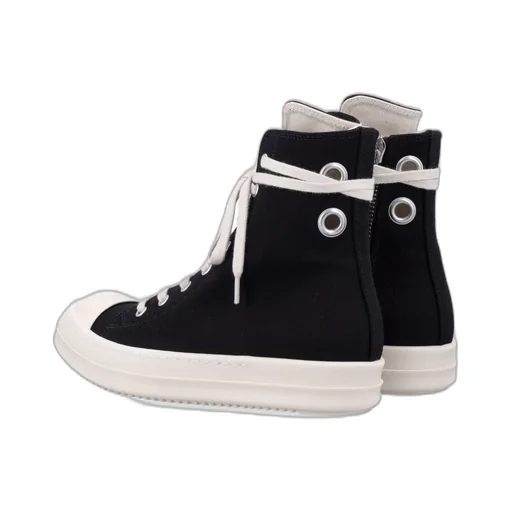Side Zipped Lace-Up Sneakers
