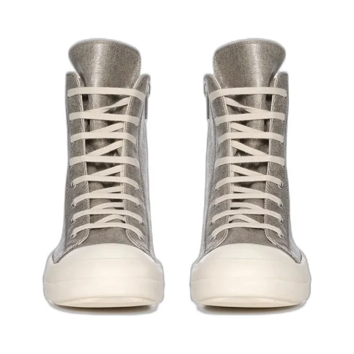 Round Toe High-Top Sneakers