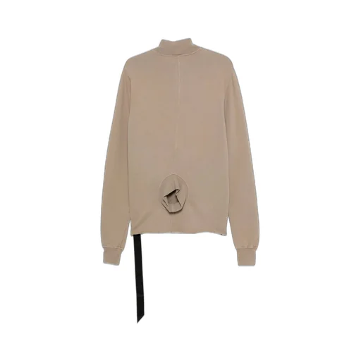 Mock-Neck Frayed-Hem Sweater