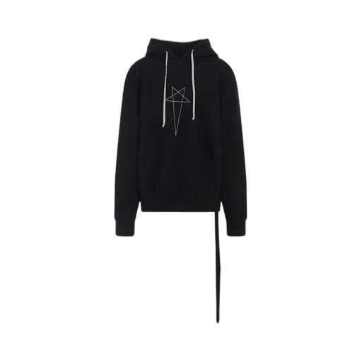 Star-Embroidered Drawstring Hoodie