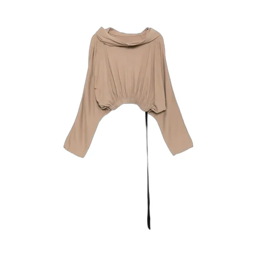 Elasticated-Hem Hoodie