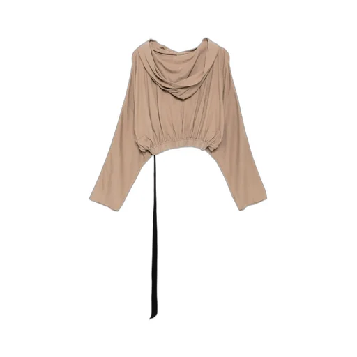 Elasticated-Hem Hoodie