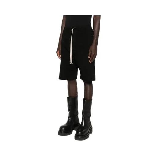 Straight Hem Drawstring Shorts