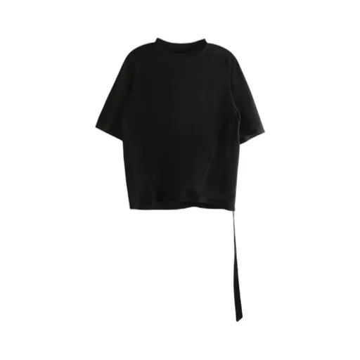 Short-Sleeve Draped-Hem Top