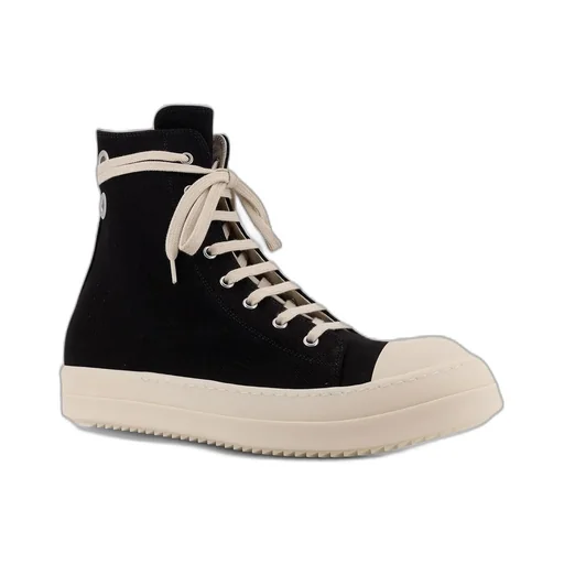 Round-Toe High-Top Sneakers