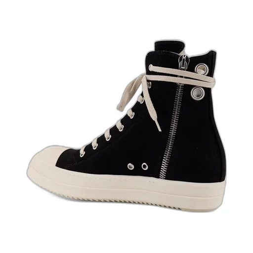 Round-Toe High-Top Sneakers