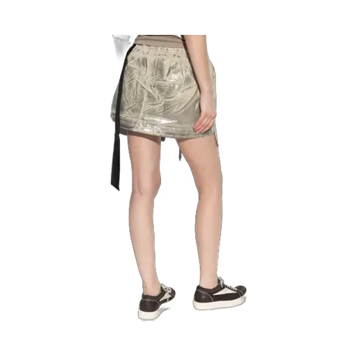 Metallic-Effect Layered Skirt