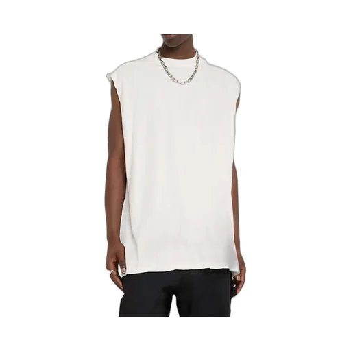 Raw-Edge Sleeveless Tank Top