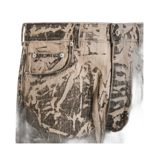 Distressed Cotton Jeans