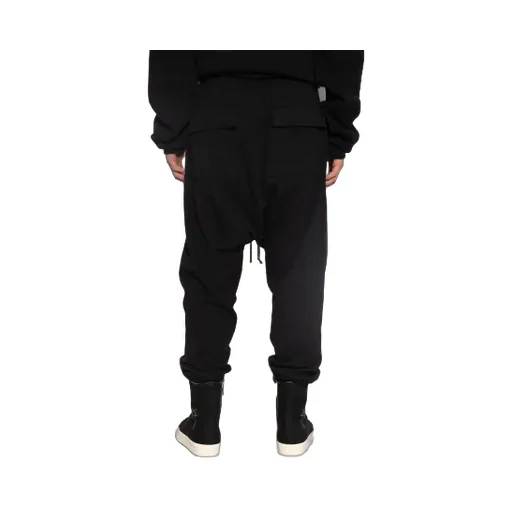 Cotton Drop-Crotch Trousers