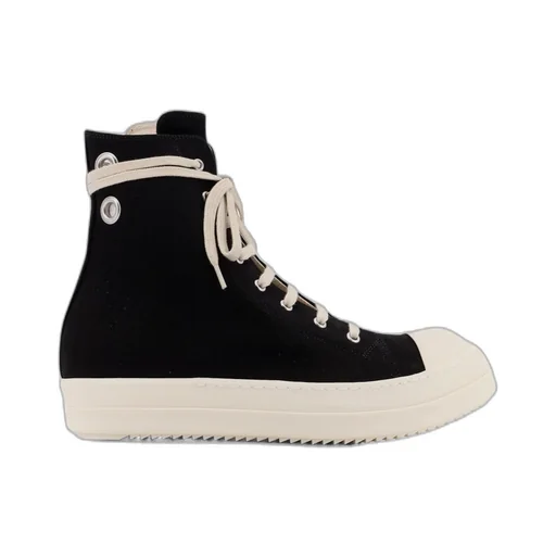 Round-Toe High-Top Sneakers