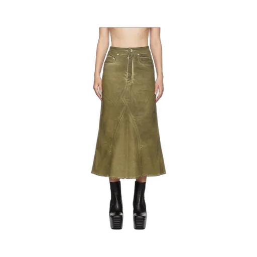 Godet Denim Skirt