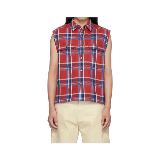 Lapel Sleeveless Shirt