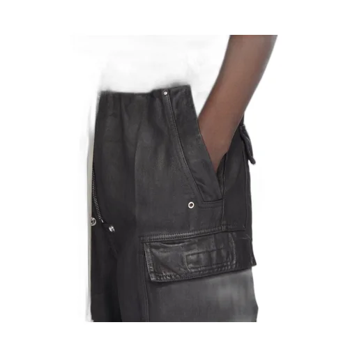 Drawstring Wide-Leg Cargo Trousers