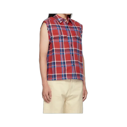 Lapel Sleeveless Shirt