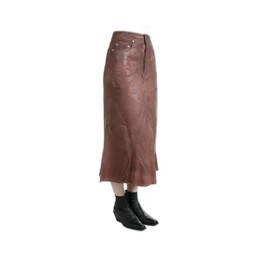 Denim Godet Skirt