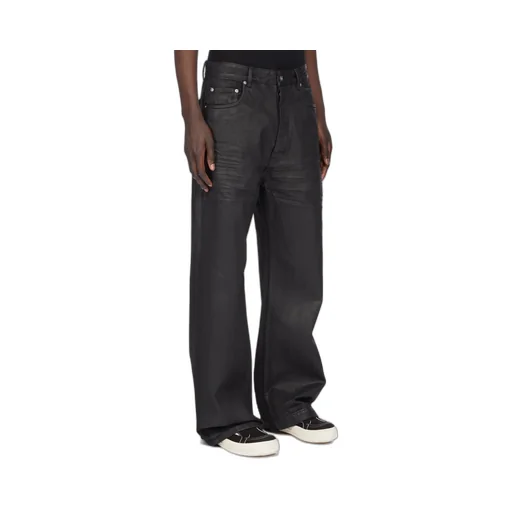 Buttoned Wide Leg Jeans