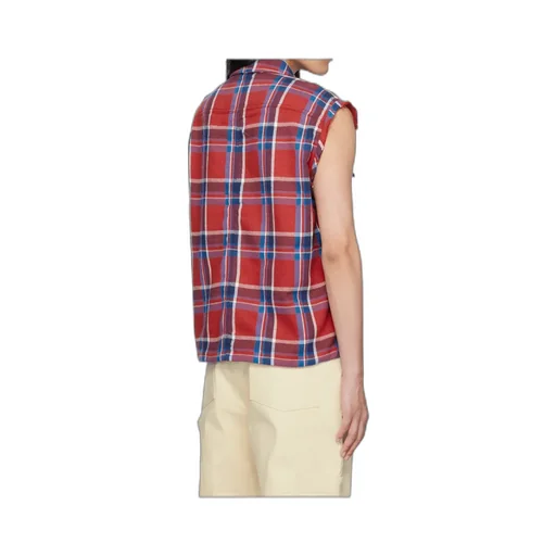 Lapel Sleeveless Shirt
