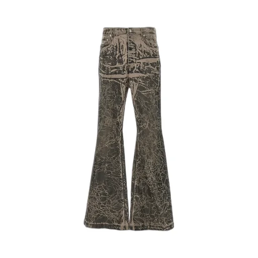Buttoned Bootcut Jeans