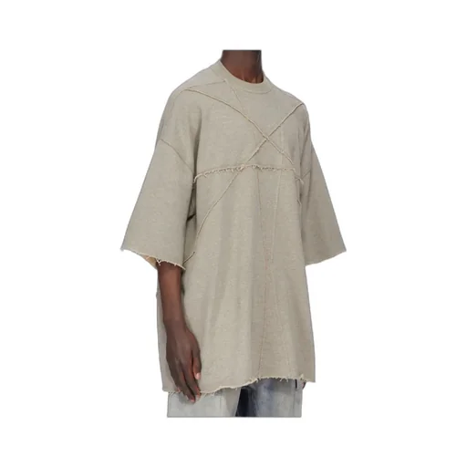 Frayed-Detail Panelled T-Shirt