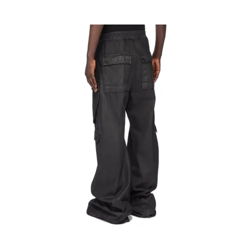 Drawstring Wide-Leg Cargo Trousers