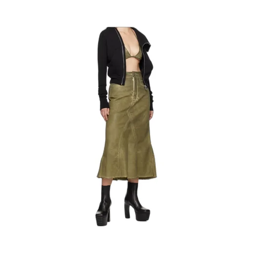 Godet Denim Skirt