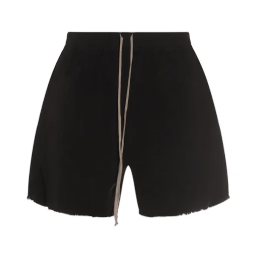 Frayed-Hem Drawstring Shorts