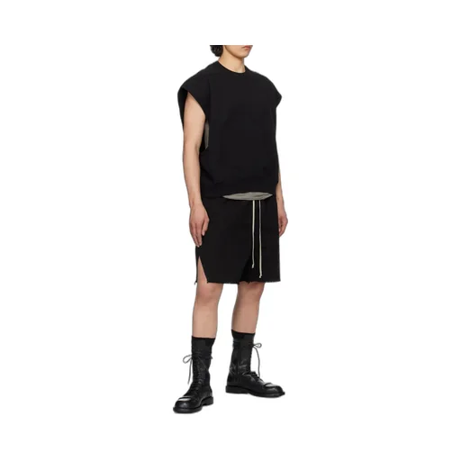Frayed-Hem Drawstring Shorts