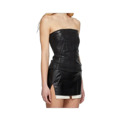 Strapless Frayed-Hem Vest